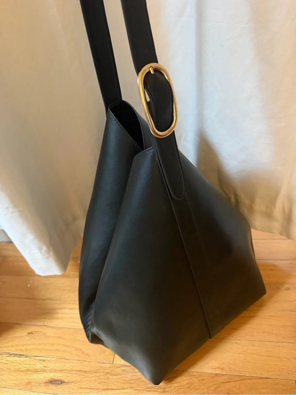 Black Leather Hobo Bag